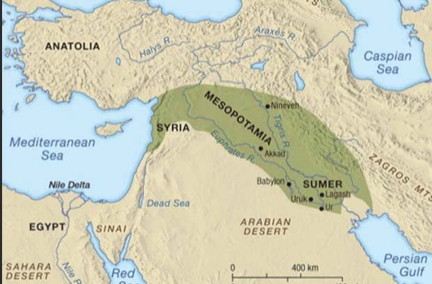 Ubicacion de Mesopotamia