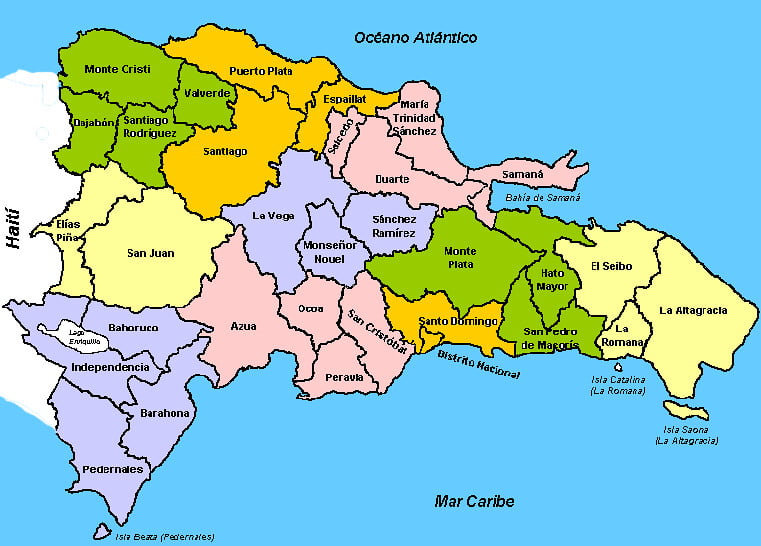 mapa republica dominicana