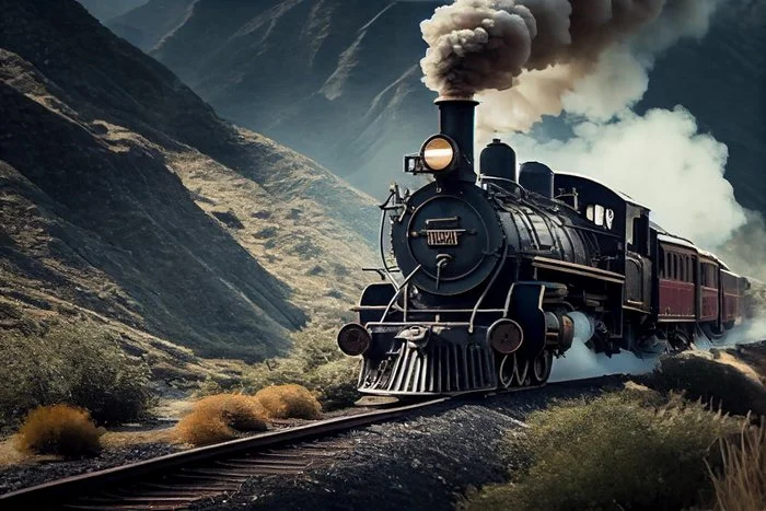 tren-vapor-traquetea-traves-escena-bosque-montana-ia-generativa